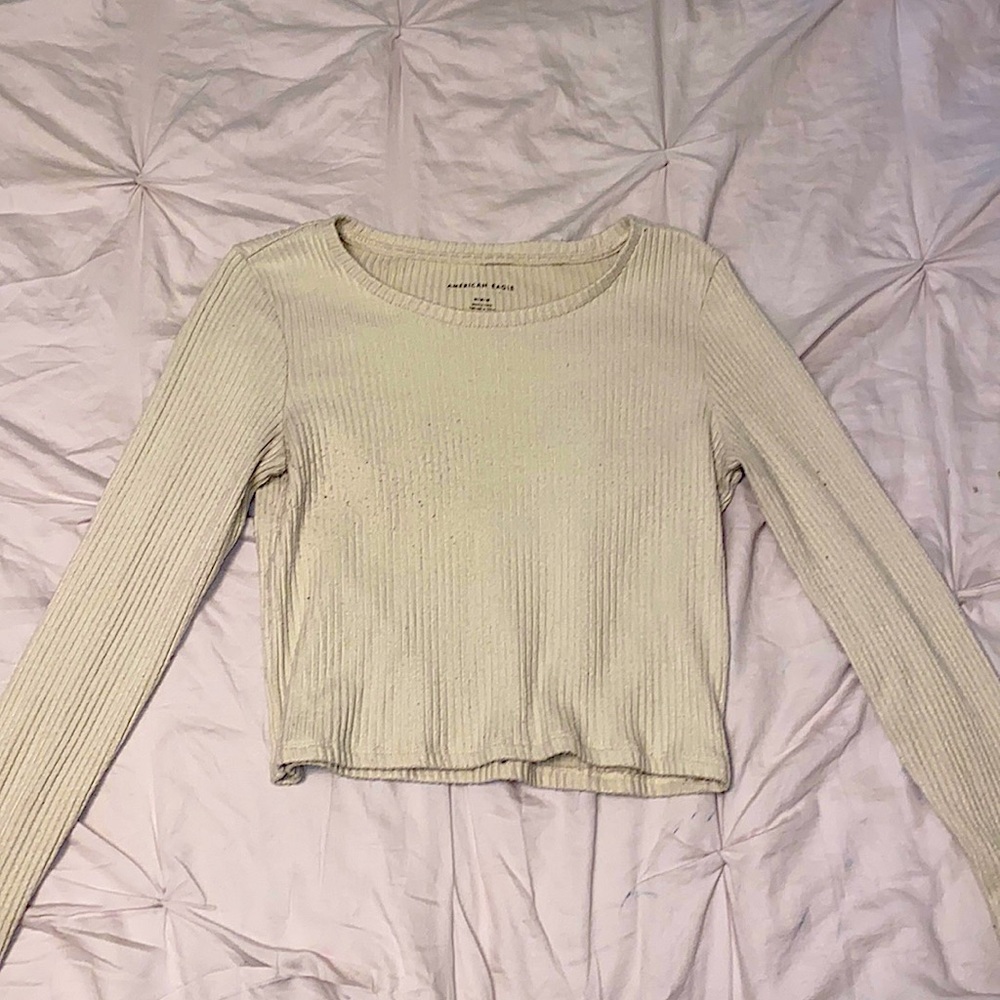 American Eagle soft/ribbed long-sleeve mid-length top
